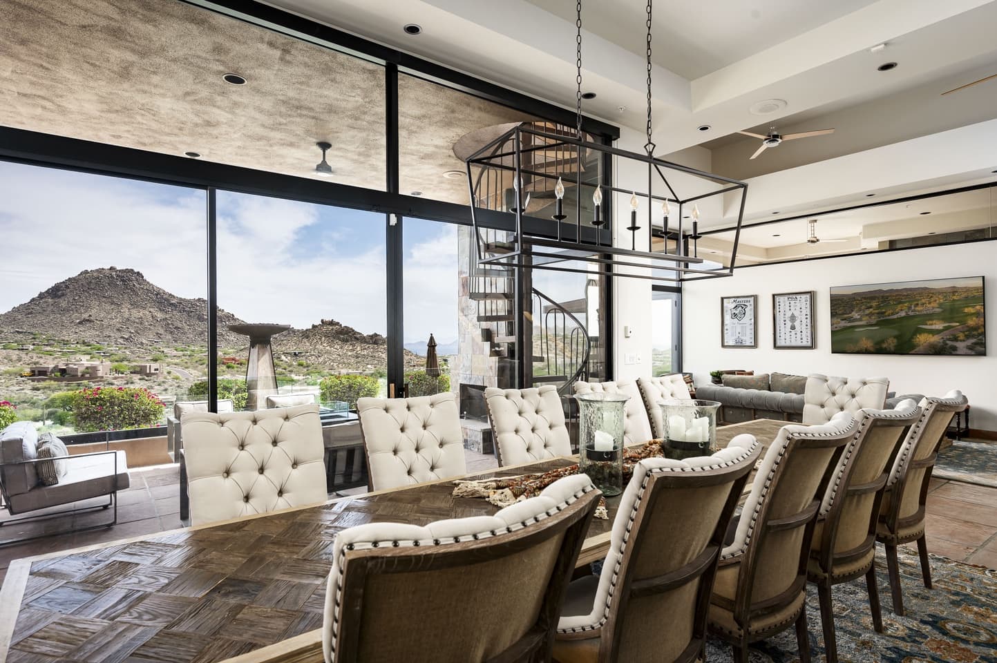 Private chef dinner setup